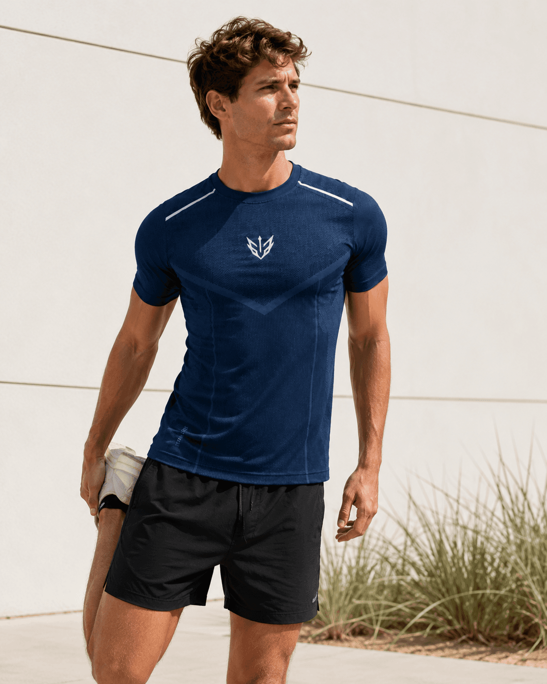 Apex 01 Performance Tee - Cobalt Cobalt front fit