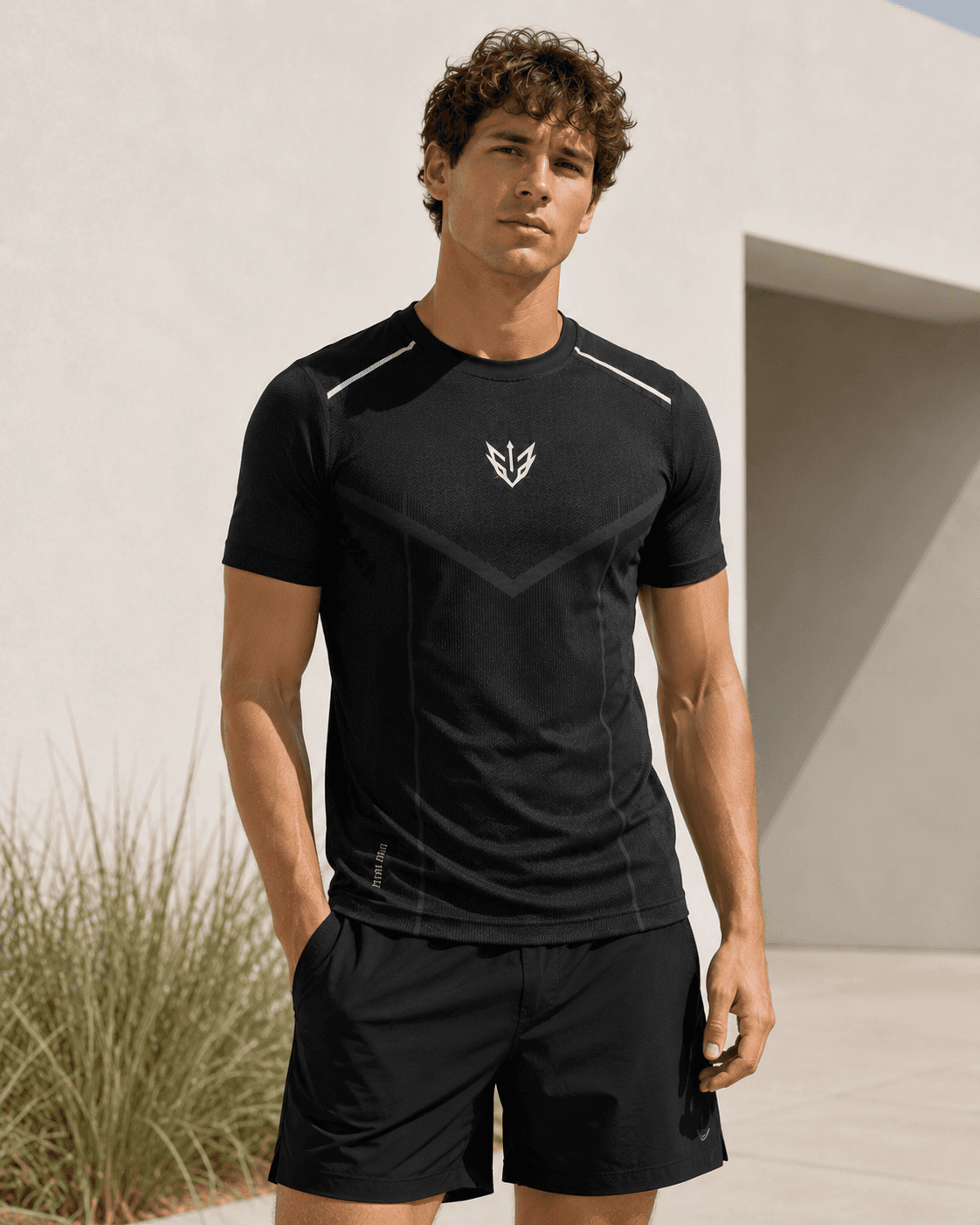 Apex 01 Performance Tee - Onyx Onyx front fit