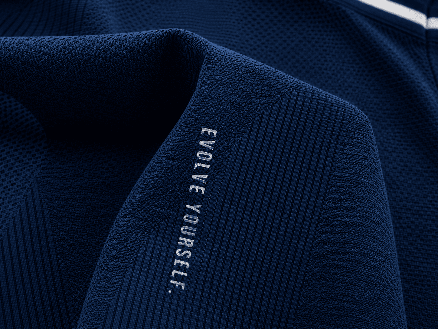 Apex 01 Performance Tee - Cobalt fabric detail