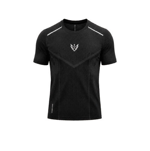 APEX 01 PERFORMANCE TEE in Onyx, front view